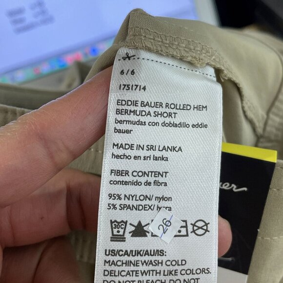 NEW Eddie Bauer Women's 6 Rolled Hem Bermuda Shorts Nylon/Spandex Adjustable - Picture 4 of 8